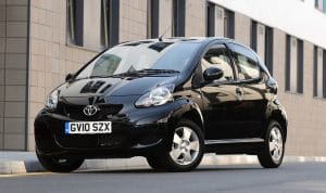 car rentals in rhodes - toyota aygo