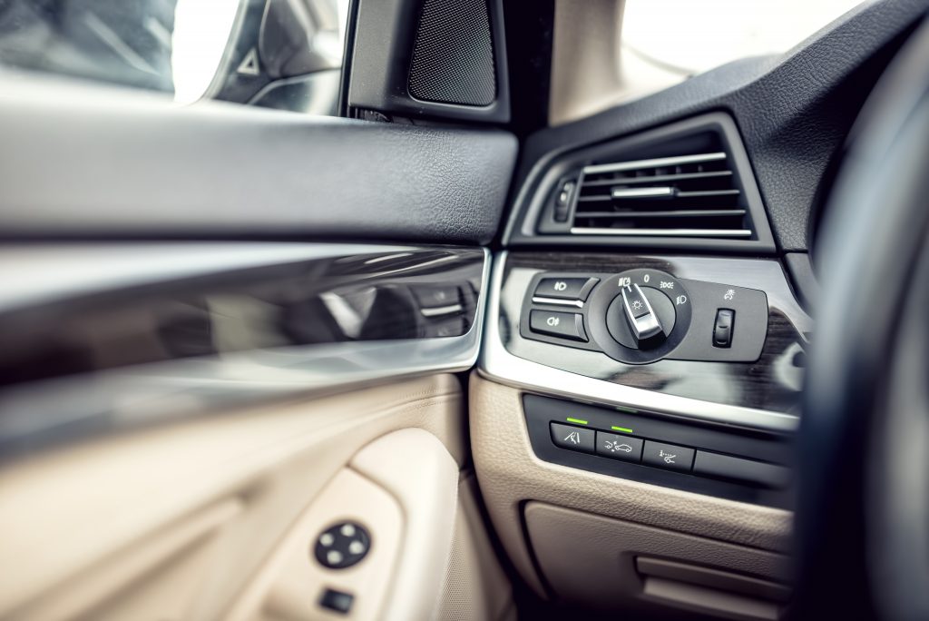 Rental car interior